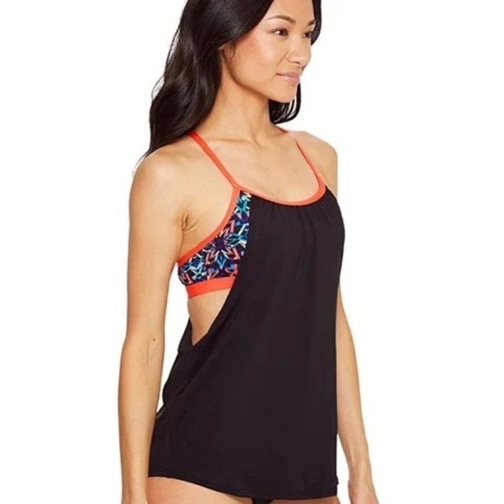 TYR M 8 Bathing Suit 2 Pc Swim Tankini Top Bikini Bottoms Beach